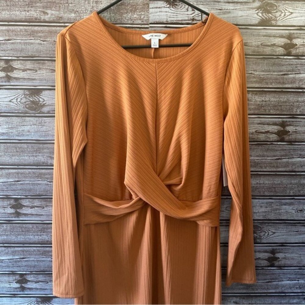 NWT Nine West Women's Long-Sleeved Midi Dress Size L